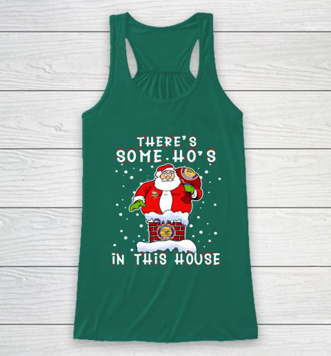 Minnesota Vikings Christmas There Is Some Hos In This House Santa Stuck In The Chimney NFL Racerback Tank 5
