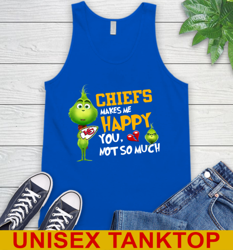 NFL Kansas City Chiefs Makes Me Happy You Not So Much Grinch Football Sports Tank Top 4