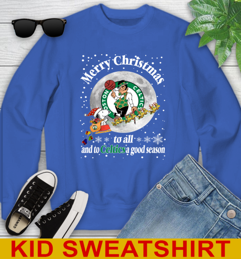 Boston Celtics Merry Christmas To All And To Celtics A Good Season NBA Basketball Sports Youth Sweatshirt 6