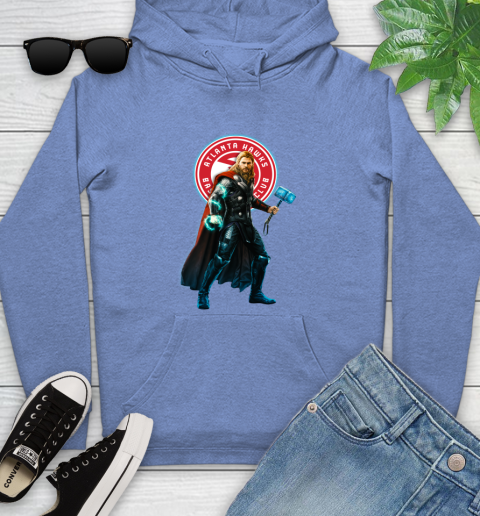 NBA Thor Avengers Endgame Basketball Atlanta Hawks Youth Hoodie 12