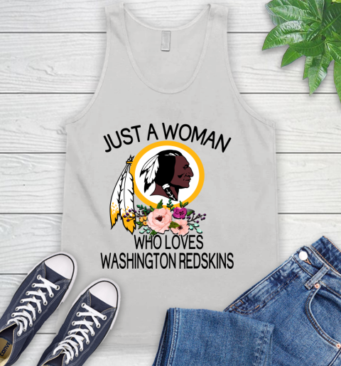 NFL Just A Woman Who Loves Washington Redskins Football Sports Tank Top