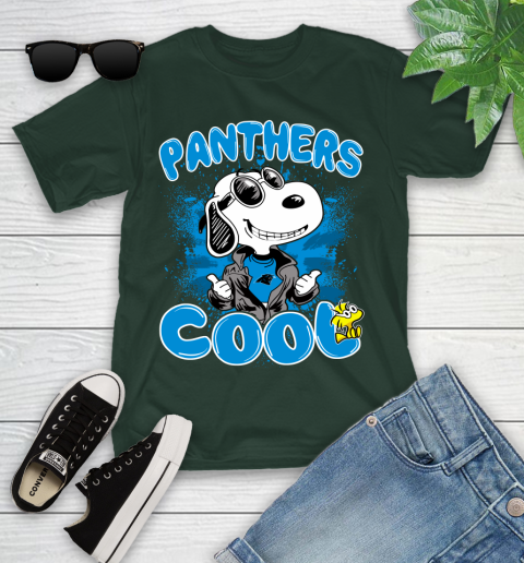 NFL Football Carolina Panthers Cool Snoopy Shirt Youth T-Shirt 4