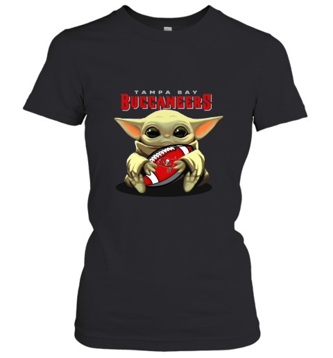 Baby Yoda Loves The Tampa Bay Buccaneers Star Wars NFL Women's T-Shirt