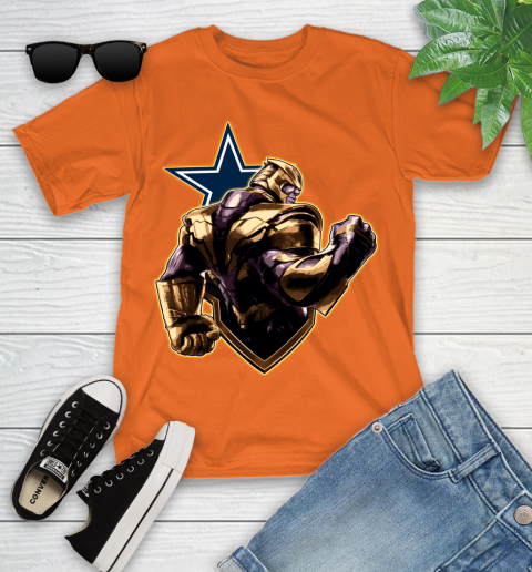 NFL Thanos Avengers Endgame Football Sports Dallas Cowboys Youth T-Shirt 7