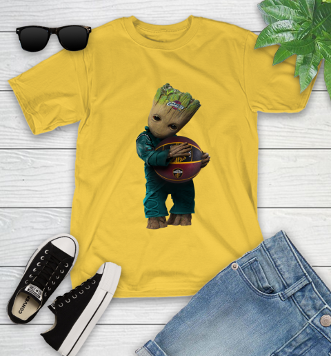 NBA Groot Guardians Of The Galaxy Basketball Sports Cleveland Cavaliers Youth T-Shirt 8