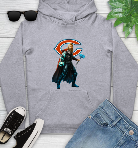 NFL Thor Avengers Endgame Football Chicago Bears Youth Hoodie 6