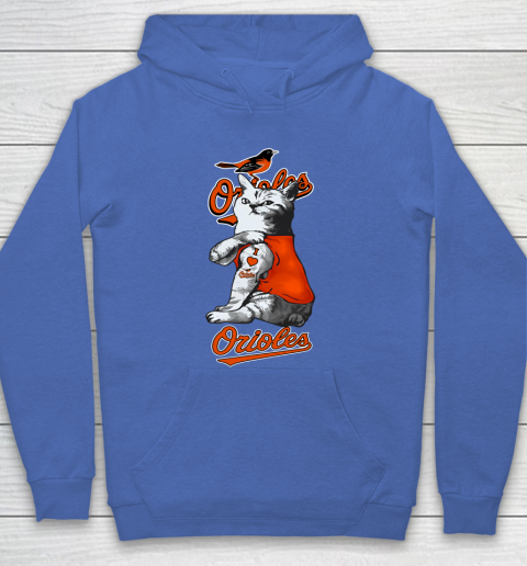 MLB Baseball My Cat Loves Baltimore Orioles Hoodie 6