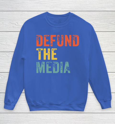 Defund The Media Retro Vintage Youth Sweatshirt 8