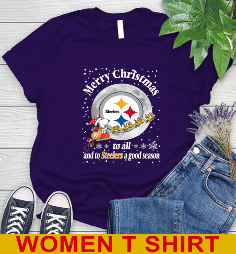 Pittsburgh Steelers Merry Christmas To All And To Steelers A Good Season NFL Football Sports Women's T-Shirt 4