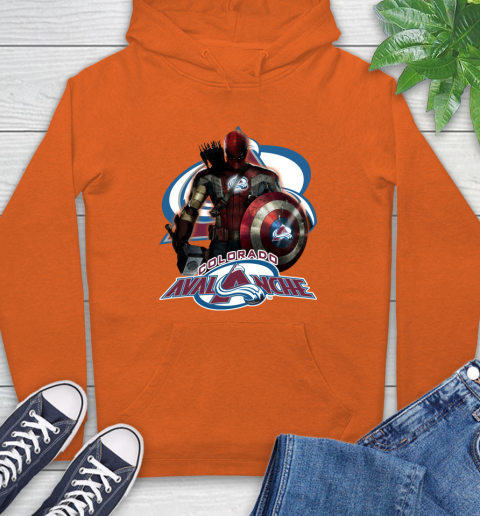 NHL Captain America Thor Spider Man Hawkeye Avengers Endgame Hockey Colorado Avalanche Hoodie 5