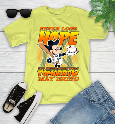 New York Yankees MLB Baseball Mickey Disney Never Lose Hope Youth T-Shirt 10