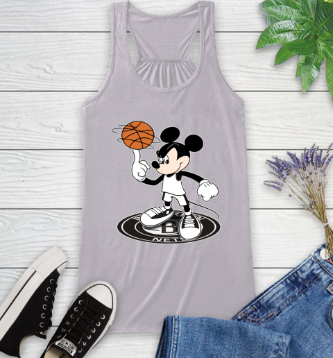 NBA Basketball Brooklyn Nets Cheerful Mickey Disney Shirt Racerback Tank 5