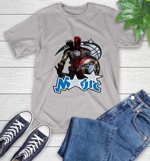 Philadelphia 76ers NBA Basketball Captain America Thor Spider Man Hawkeye Avengers T-Shirt 12