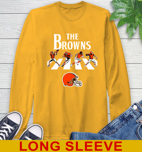 NFL Football Cleveland Browns The Beatles Rock Band Shirt Long Sleeve T-Shirt 2