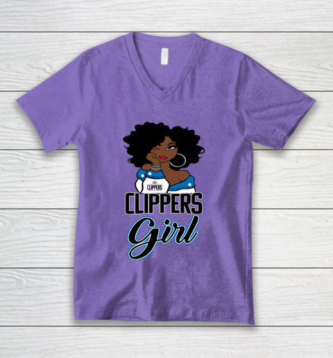 LA Clippers Girl NBA V-Neck T-Shirt 9