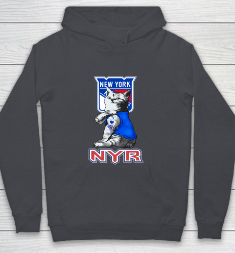 NHL My Cat Loves New York Rangers Hockey Youth Hoodie 5