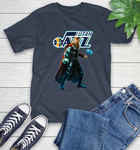NBA Thor Avengers Endgame Basketball Utah Jazz T-Shirt 4