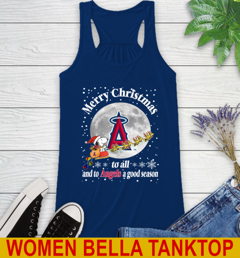 Los Angeles Angels Merry Christmas To All And To Angels A Good Season MLB Baseball Sports Racerback Tank 7