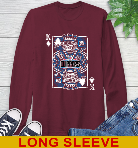 LA Clippers NBA Basketball The King Of Spades Death Cards Shirt Long Sleeve T-Shirt 7