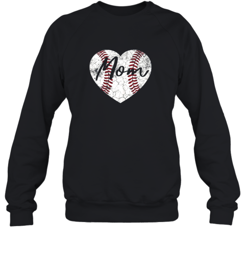 Baseball Softball Heart Mom Shirt Mother's Day Gift Sweatshirt