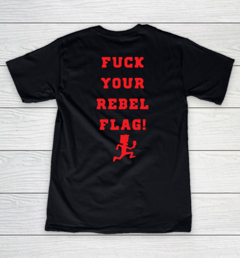 Fuck your rebel flag Women's V-Neck T-Shirt 9