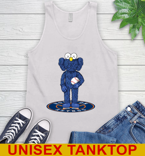 MLB Baseball Houston Astros Kaws Bff Blue Figure Shirt Tank Top