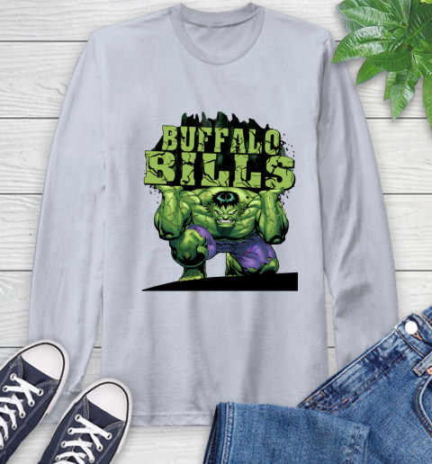 Buffalo Bills NFL Football Incredible Hulk Marvel Avengers Sports Long Sleeve T-Shirt 6