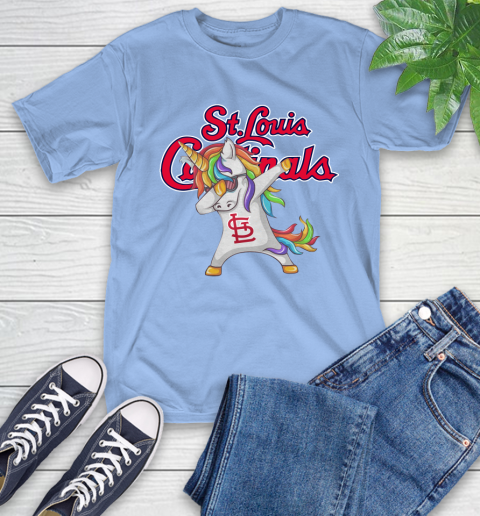 St.Louis Cardinals MLB Baseball Funny Unicorn Dabbing Sports T-Shirt 11