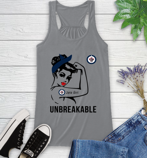 NHL Winnipeg Jets Girl Unbreakable Hockey Sports Racerback Tank 3