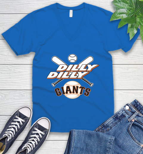 MLB San Francisco Giants Dilly Dilly Baseball Sports V-Neck T-Shirt 6