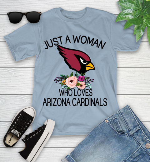 NFL Just A Woman Who Loves Arizona Cardinals Football Sports Youth T-Shirt 6