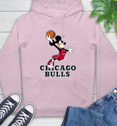 NBA Basketball Chicago Bulls Cheerful Mickey Mouse Shirt Hoodie 10