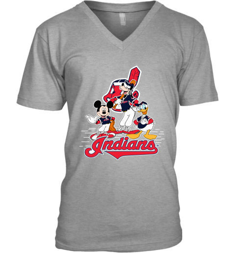 MLB Cleveland Indians Mickey Mouse Donald Duck Goofy Baseball T Shirt T  Shirt