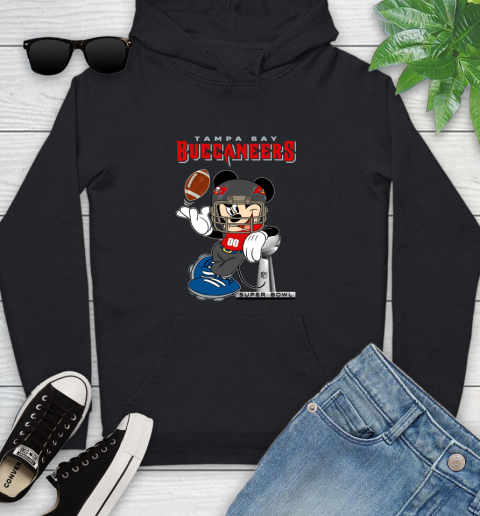 NFL Tampa Bay Buccaneers Mickey Mouse Disney Super Bowl Football T Shirt Youth Hoodie 2