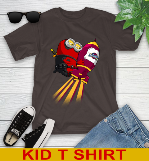 NBA Basketball Cleveland Cavaliers Deadpool Minion Marvel Shirt Youth T-Shirt 6