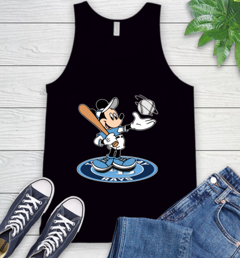 MLB Baseball Tampa Bay Rays Cheerful Mickey Disney Shirt Tank Top