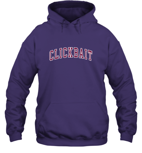 red clickbait hoodie