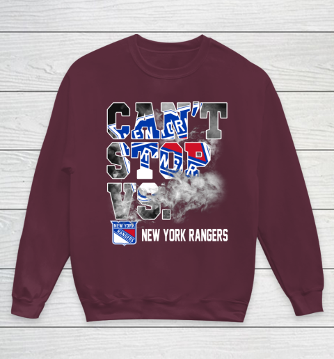 NHL New York Rangers Hockey Can't Stop Vs Youth Sweatshirt 4