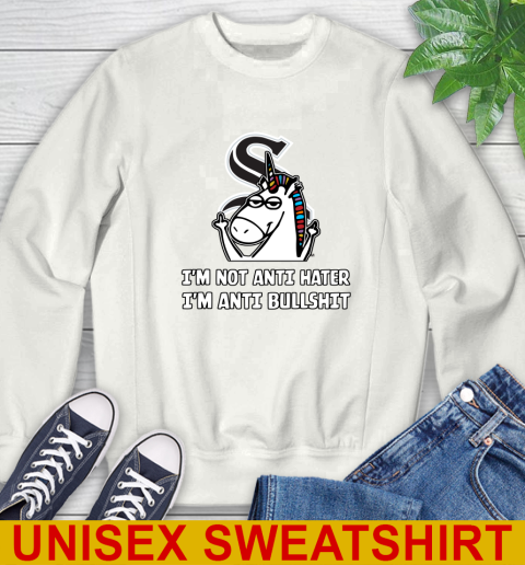 Chicago White Sox MLB Baseball Unicorn I'm Not Anti Hater I'm Anti Bullshit Sweatshirt