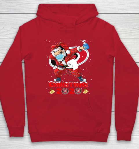 Carolina Hurricanes Funny Santa Claus Dabbing Christmas 2020 NHL Hoodie 7