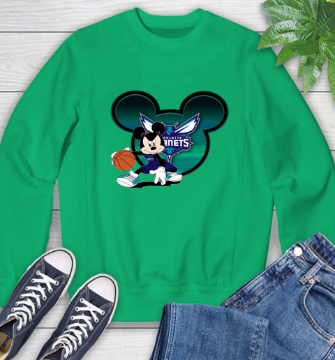 NBA Charlotte Hornets Mickey Mouse Disney Basketball Sweatshirt 6