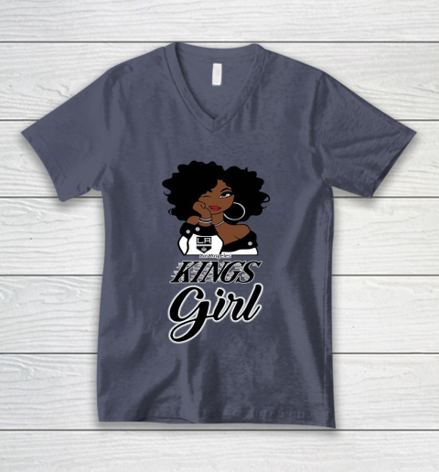 Los Angeles Kings Girl NHL V-Neck T-Shirt 8