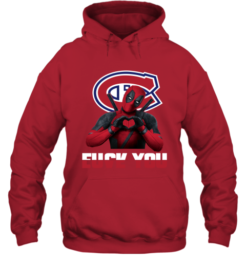 NHL Montreal Canadiens Deadpool Love You Fuck You Hockey Sports sVyCInp2CVk hoodie 23 95 151514 front red