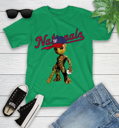 MLB Washington Nationals Groot Guardians Of The Galaxy Baseball Youth T-Shirt 6