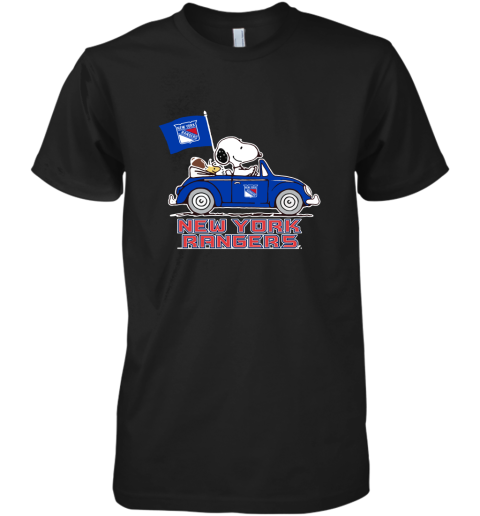 Snoopy And Woodstock Ride The New York Rangers Car NHL Premium Men's T-Shirt