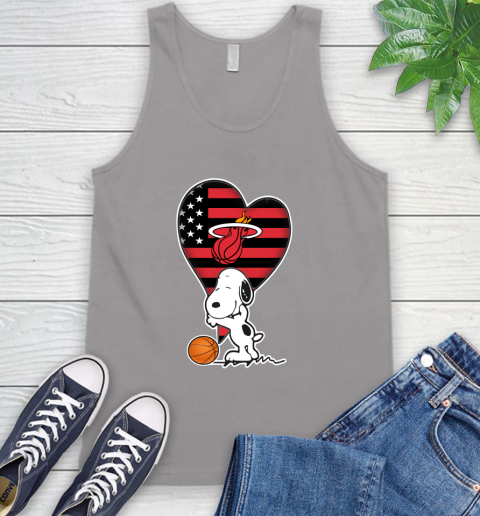 Miami Heat NBA Basketball The Peanuts Movie Adorable Snoopy Tank Top 4