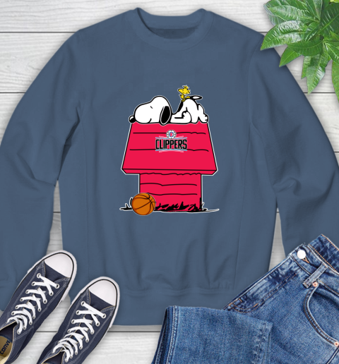 LA Clippers NBA Basketball Snoopy Woodstock The Peanuts Movie Sweatshirt 7