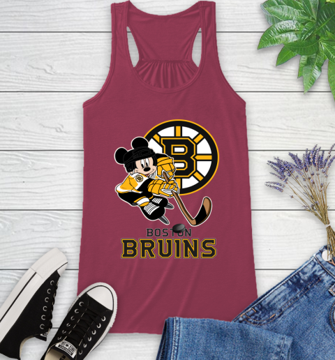 NHL Boston Bruins Mickey Mouse Disney Hockey T Shirt Racerback Tank 8