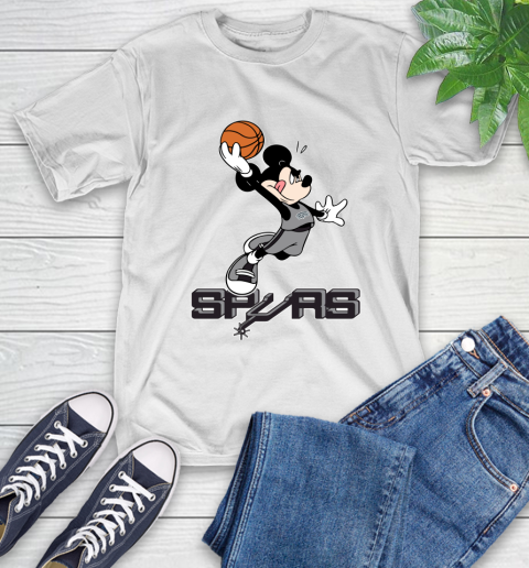 NBA Basketball San Antonio Spurs Cheerful Mickey Mouse Shirt T-Shirt 2