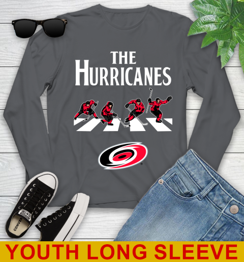 NHL Hockey Carolina Hurricanes The Beatles Rock Band Shirt Youth Long Sleeve 9
